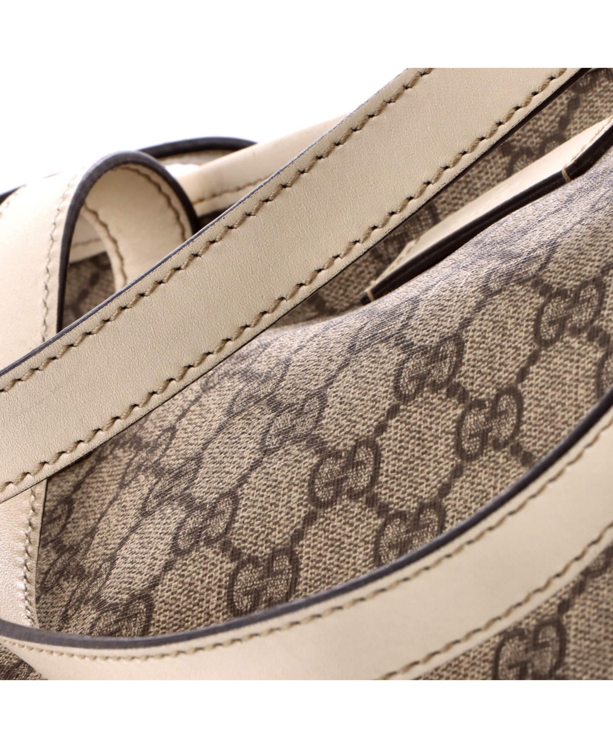 Pre-Owned Gucci Large Plus Tote Gg Coated Canvas with Leather
