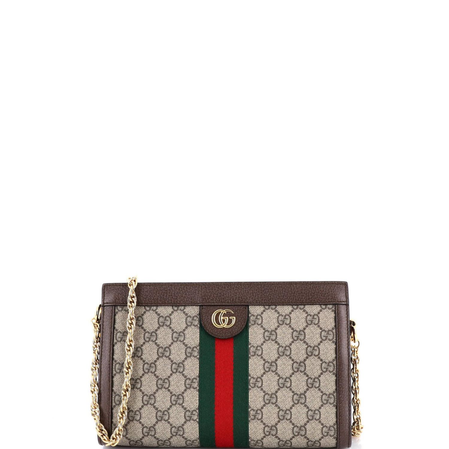 Small Ophidia Chain Shoulder Bag GG Coated Canvas