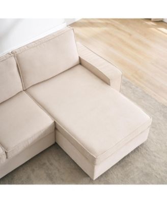 Oversized Modular Sectional Sofa, Convertible Sleeper Couch with Chaise, Deep Seat and Wide Armrests