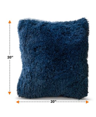 Textured Fluffy Decorative Pillow, 20" x 20"