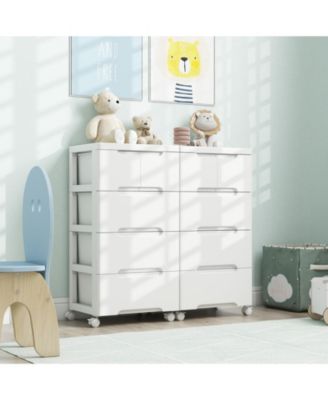 Rolling Storage Cabinet with Universal Wheels and 5 Drawers