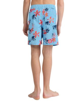 Boys' 8-18 Floral Pull-On Swim Trunks