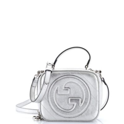Blondie NM Top Handle Shoulder Bag Diagonal Quilted Leather