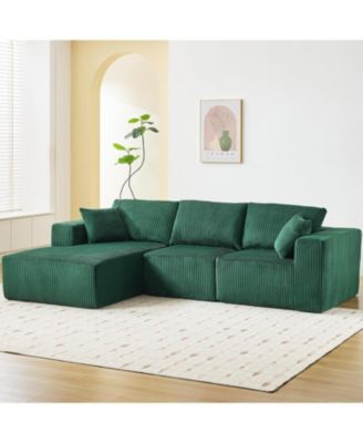 108" Cloud Sectional Sofa with Chaise, Modular Deep Seat Couch, Upholstered, No Assembly