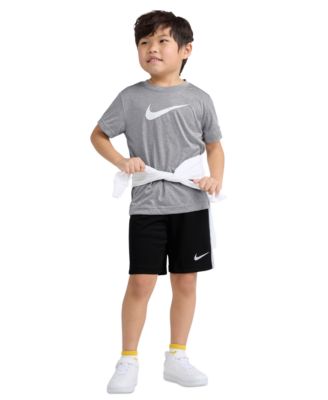 Boys' 4-7 Dri-FIT Swoosh T-Shirt and Shorts, 2-Piece Set