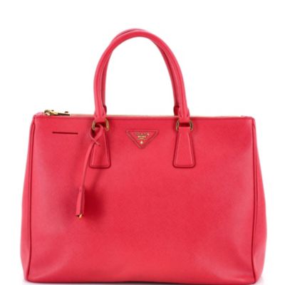 Large Double Zip Lux Tote Saffiano Leather