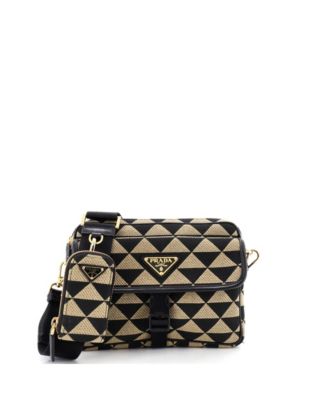 Small Symbole Front Pocket Zip Messenger Jacquard