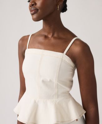 Women's Anderson Sleeveless Cotton Flounce Top