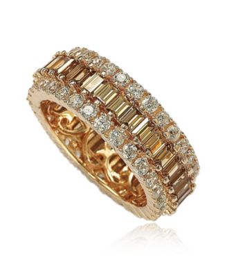 Cubic Zirconia Eternity Band Sterling Silver