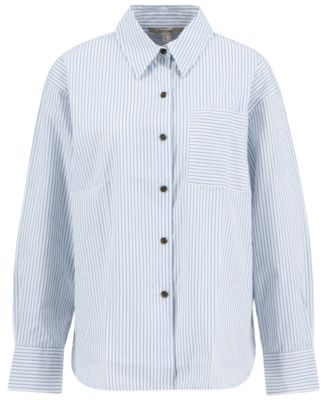 Women's Polly Striped Pointed Collar Cotton Shirt