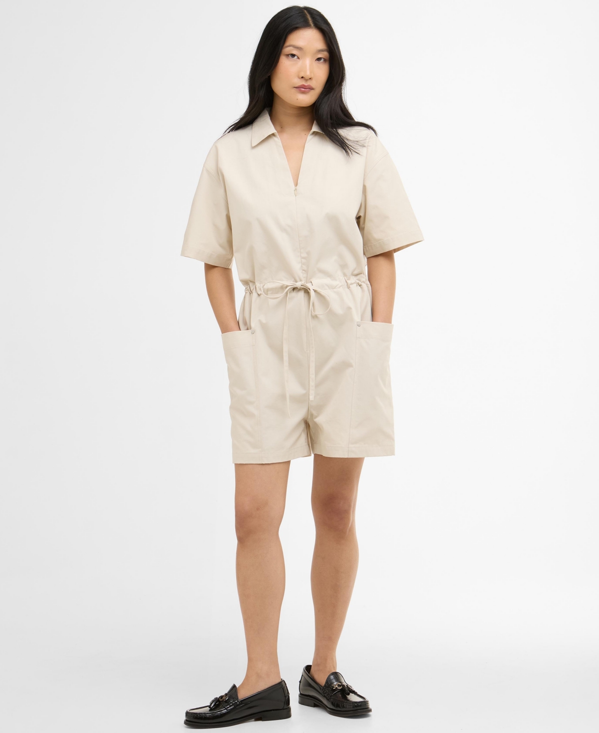 Barbour Women's Kirby Notched-collar Playsuit In Yellow
