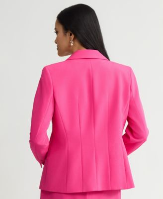 Women's One-Button Chain-Trim Blazer, Regular & Petite