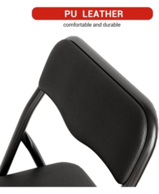 Boys and Girls Folding Table and Chair Set of 3 - Includes 1 Portable Table and 2 Chairs, PU Upholstered