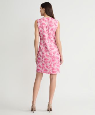 Women's Jacquard Sleeveless Sheath Dress, Regular & Petite