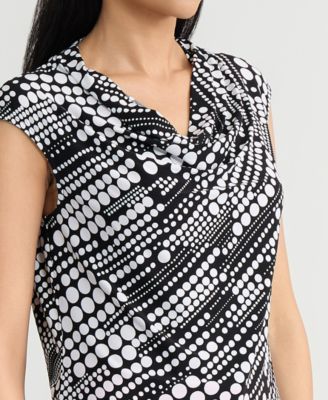 Women's Printed Cowlneck Top, Regular & Petite