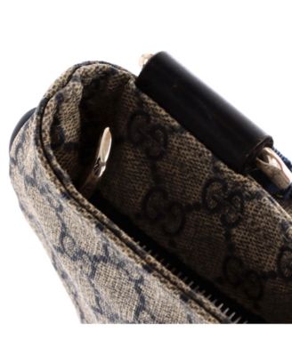 Large Zip Top Messenger Bag GG Coated Canvas