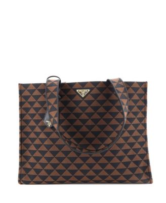 Horizontal Symbole Shopper Tote Jacquard