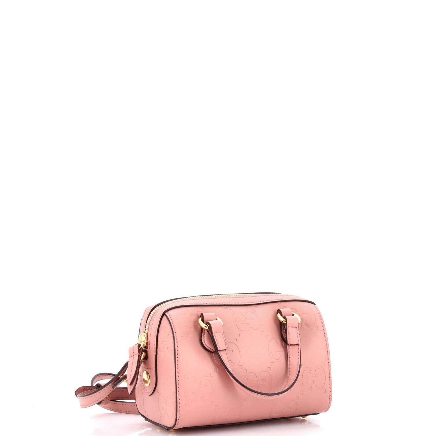 Super Mini Convertible Boston Bag Jumbo GG Embossed Leather