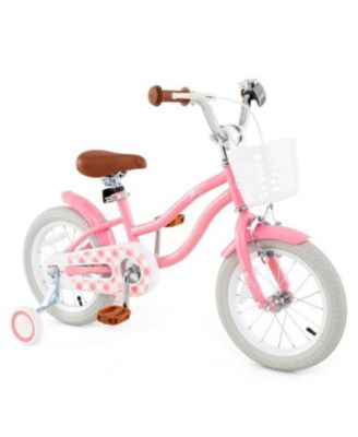Kids Bike with Training Wheels and Basket for Boys & Girls