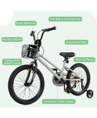  Kids Bike Adjustable with Transparent Chain Cover