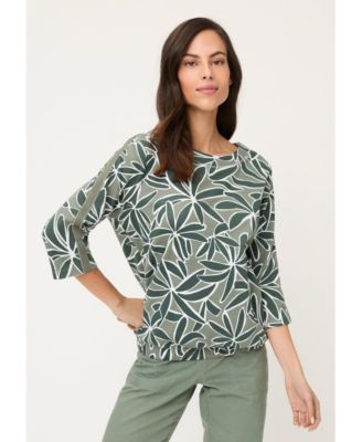 Women's Palm Design Jersey Top