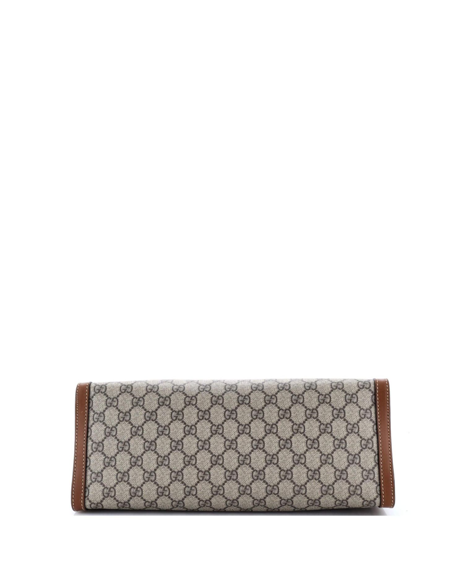 Medium Padlock Chain Tote GG Coated Canvas with Leather
