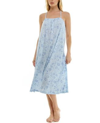 Women's Sleeveless Square Neck Midi Sleep Chemise