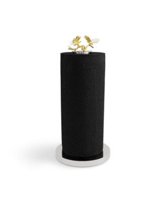 Butterfly Ginkgo Gold-Tone Paper Towel Holder