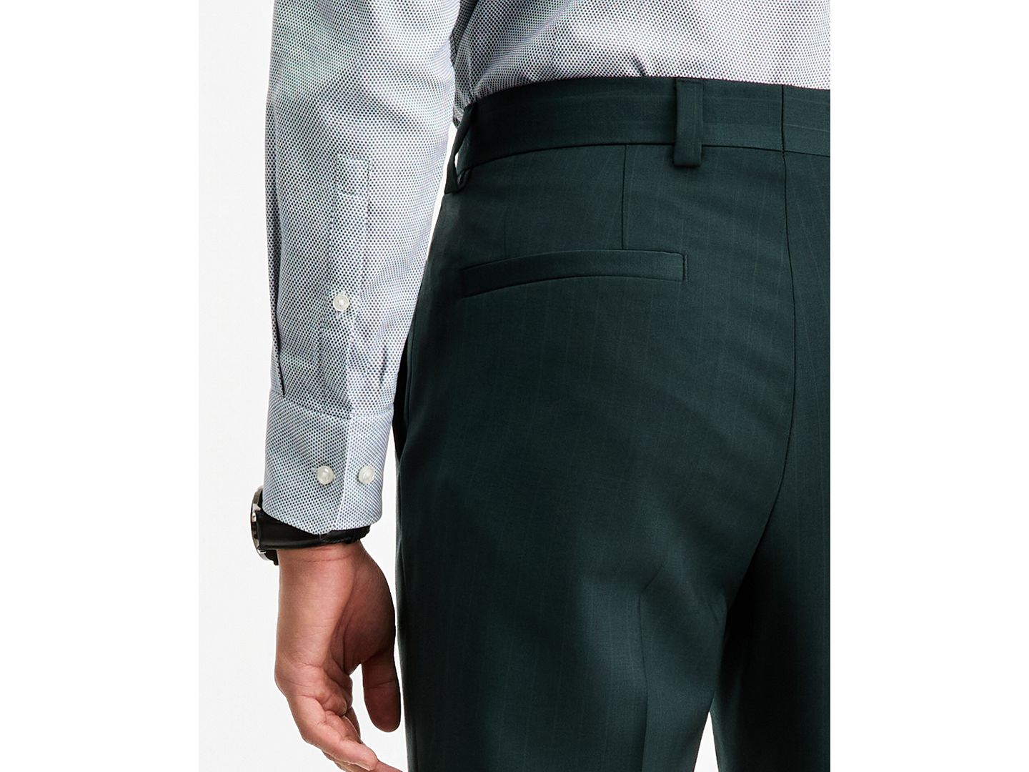 Мужские брюки Hugo Boss Modern-Fit Pinstripe Suit, цвет: Средний зелёный — фото 6