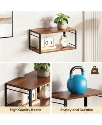 Floating Nightstand Wall Mounted Wood Shelf Bedroom Bathroom Kitchen Office Storage