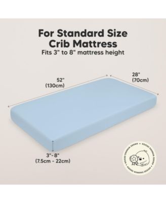 2pk Soothe Fitted Crib Sheets Neutral, Baby Crib Sheets, Fits Standard Nursery Baby Mattress