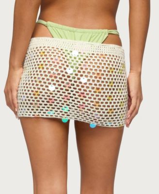 Women's Kirah Sequin Crochet Mini Skirt