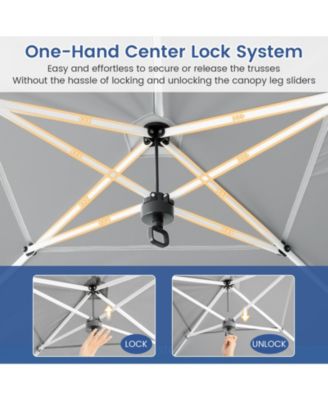 10 X 20 FT Pop up Canopy Tent w/ 6 Sidewalls Wheeled Bag 6 Sandbags 10 Stakes