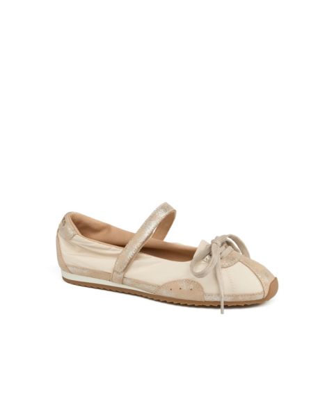 Женские кроссовки JSlides Pavia Nylon and Suede Mary Jane, цвет: Бежевый / Хаки