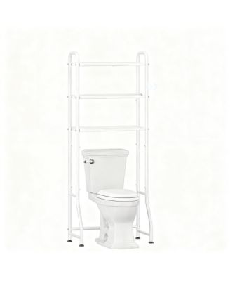 Expandable Over Toilet Storage Rack Metal 3 Tier Bathroom Organizer Shelf