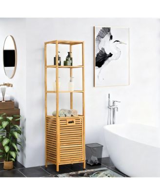 Tilt Out Laundry Hamper Storage Shelves Removable Basket