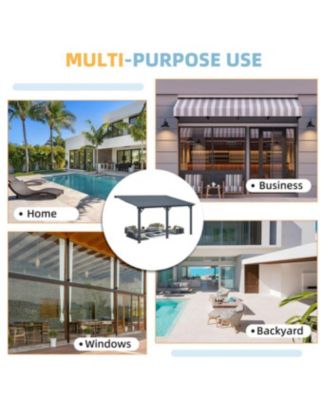 14x10 Outdoor Hardtop Gazebo Adjustable Height Pergola for Patio