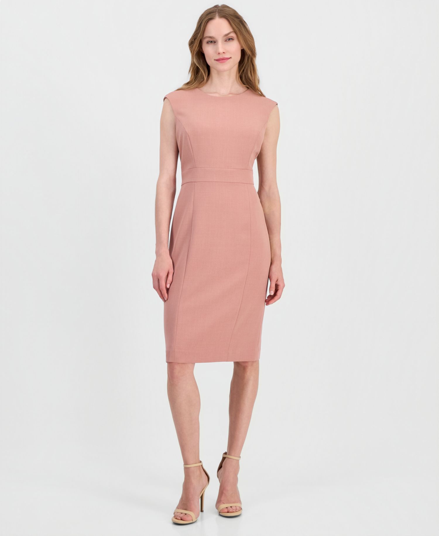 Petite Extended Cap Sleeve Sheath Dress