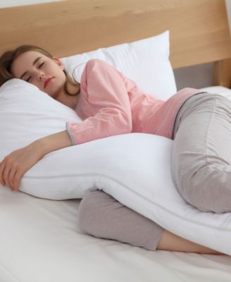 Hypoallergenic Down Alternative Total Body Pillow with Zippered Cover