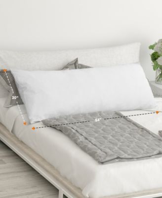 Hypoallergenic Down Alternative Side Body Pillow with Zippered Cover