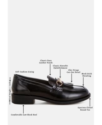 Womens Marbin Fringed Penny Strap Loafers