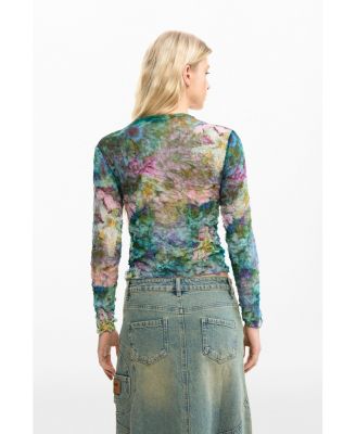 Women's Blouse with Floral Texture