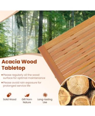 9PCS Patio PE Wicker Dining Set w/ Cushions and 1.9'' Umbrella Hole for Deck