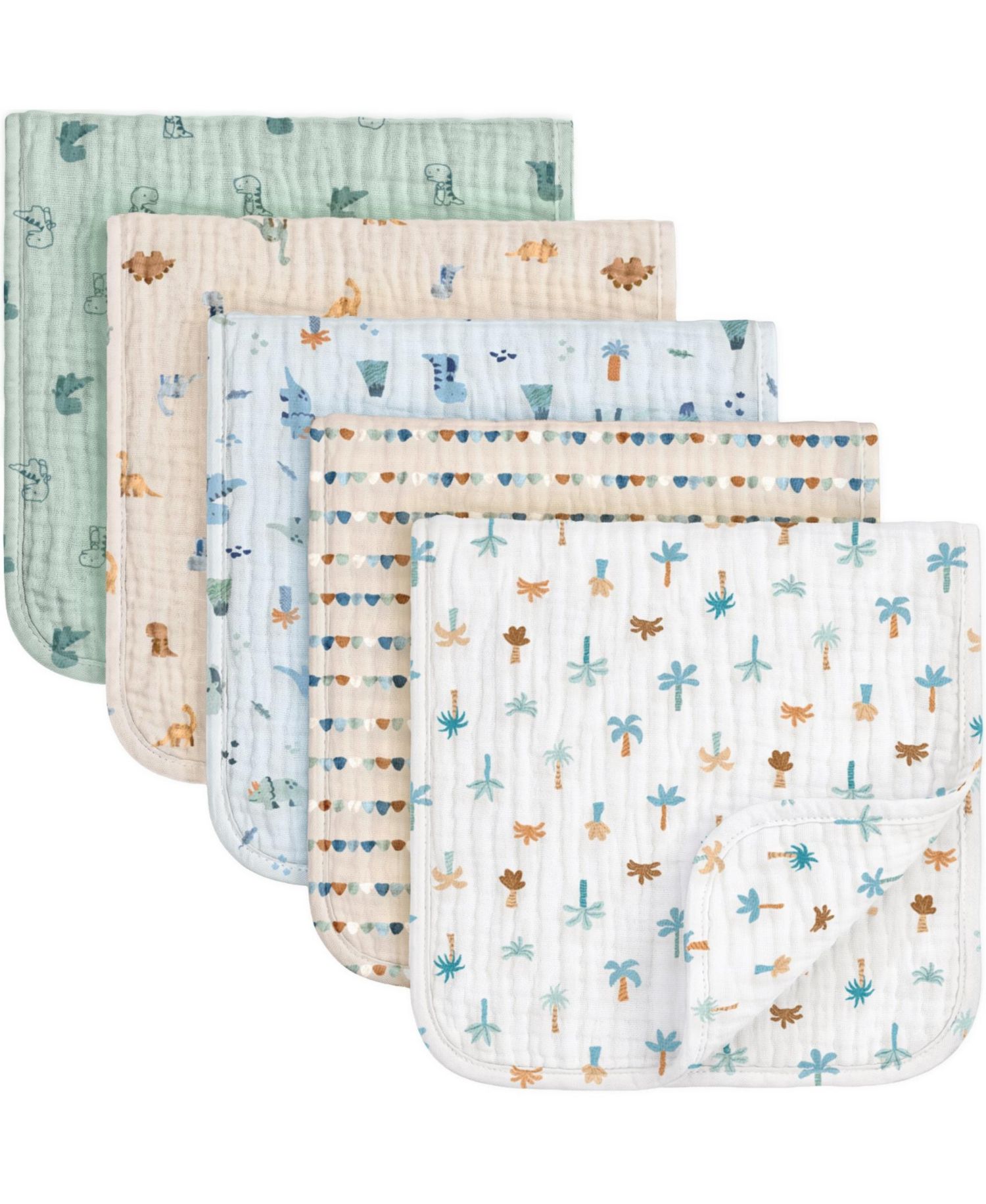 5-Pack Lyra Muslin Burp Cloths Baby Boy, Girl, Soft Cotton Muslin Burping Cloths for Newborn