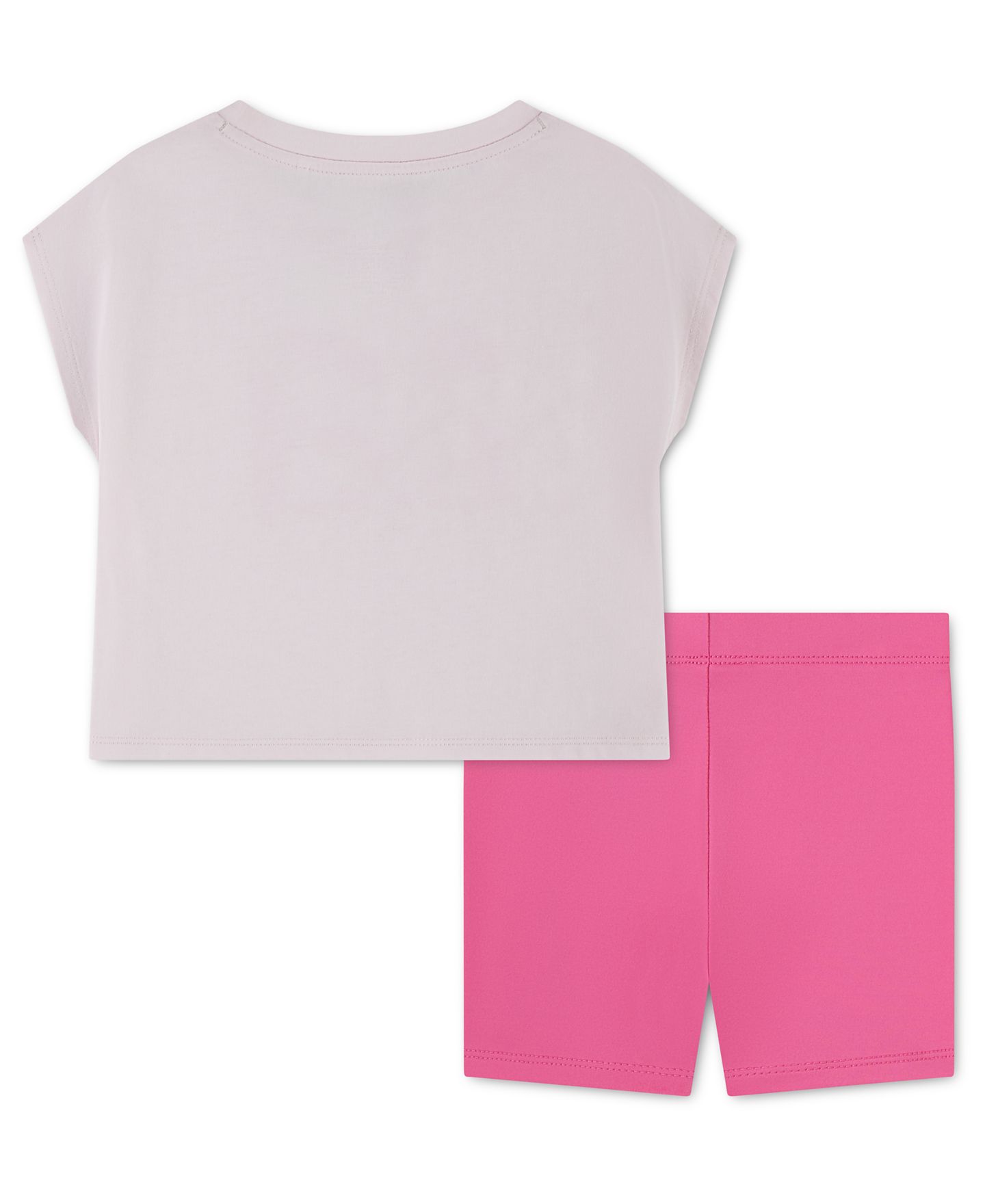 Комплект Jordan Boxy Top and Bike Shorts, 2-Piece Set для девочек-малышей, цвет: Pinksicle — фото 2