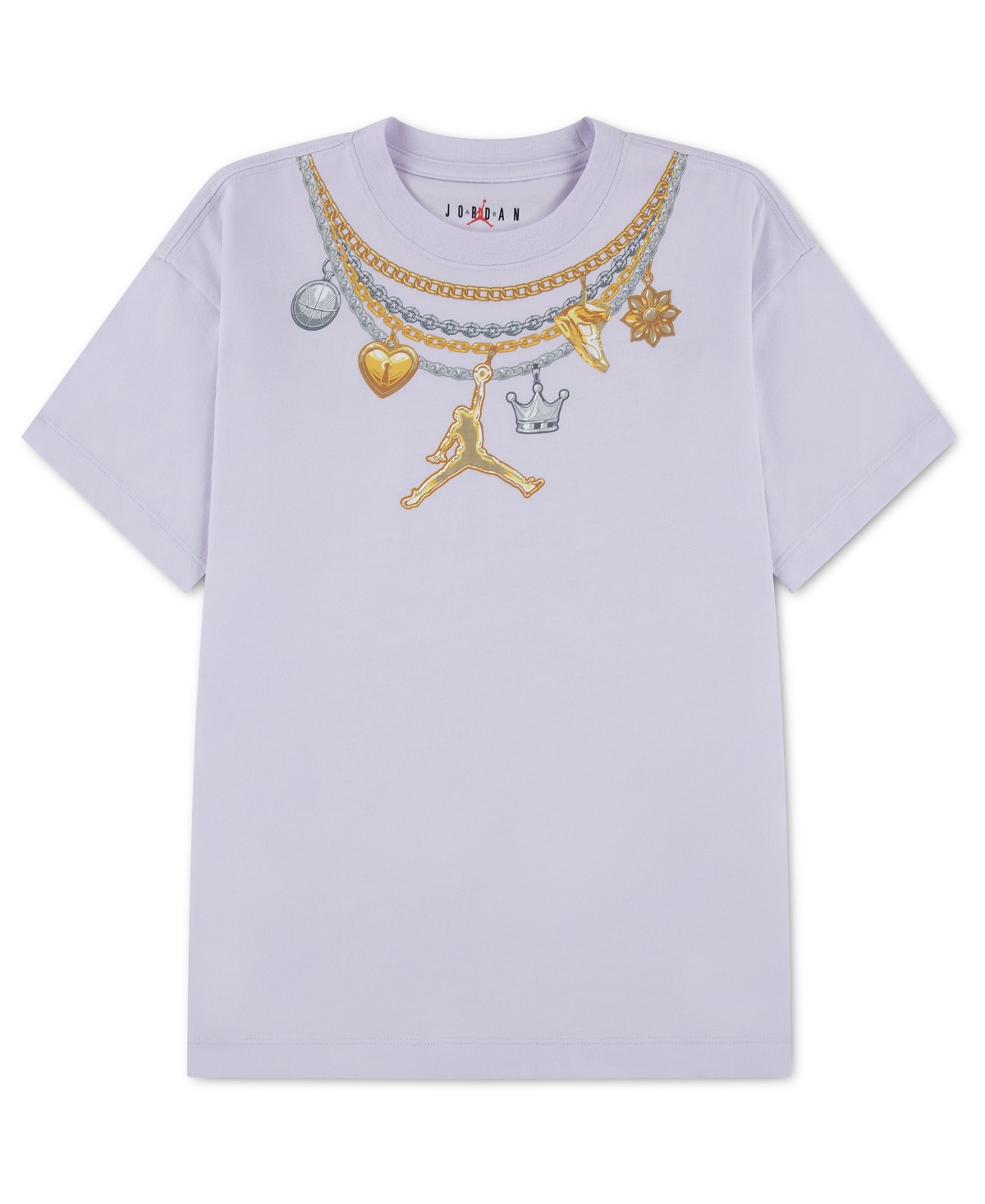 Детские Jordan Girls' 7-16 Necklace Charm T-Shirt — фото 1