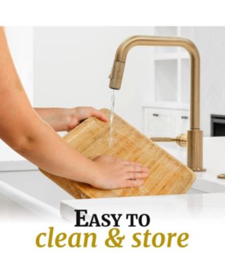 Extra Thick Bamboo Charcuterie Board Set with 4 Piece Knife Set