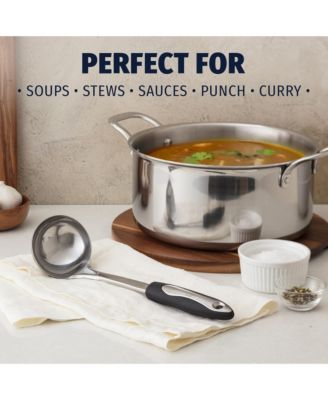 Premium 12 Inch Stainless Steel with Non-Slip Silicone Handle Soup Ladle