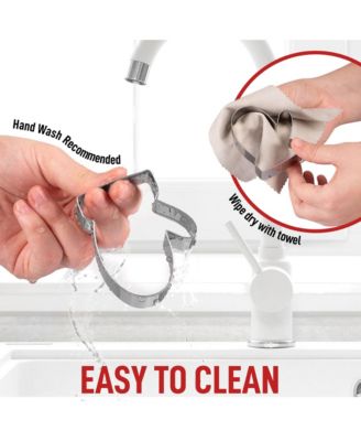 14-Pc Stainless Steel Metal Christmas Cookie Cutters with Folded Edges