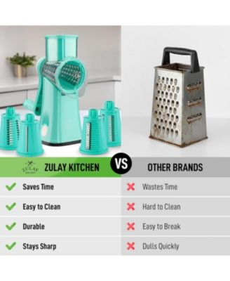 Rotary Cheese Grater with 5 Interchangeable Stainless Steel Blades